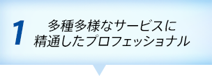 1 多種多様なサービスに精通